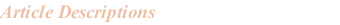 Article Descriptions